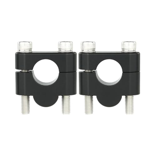Riser Guidon 28mm en aluminium usiné avec pinces noires de 20mm moto