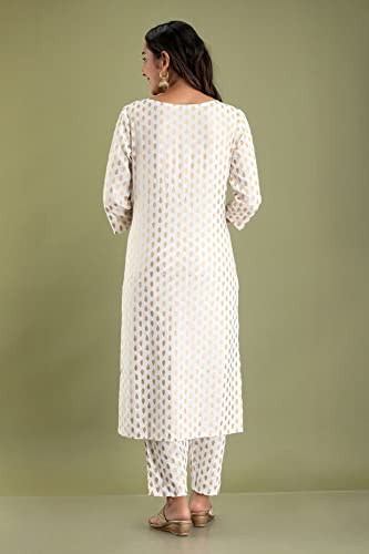 Image of FAADDICTION Women's Rayon Printed Straight Kurti with Palazzo Pant & Dupatta Set