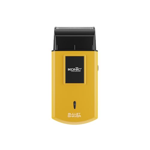 Image of Ikonic Professional Electric Shaver, Ultra Thin, Cordless, Rechargeable Men's Travel Razor for Face Care, Beard for Salon Professionals, Barbers and Salon-Like Shave at Home - Yellow