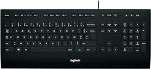 Logitech K280e Pro Kabelgebundene Business Tastatur für Windows, Linux und Chrome, USB-Anschluss, Handballenauflage, Spritzwassergeschützt, PC/Laptop, Französisches AZWERTY-Layout - Schwarz