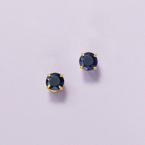 Ross-Simons 0.60 ct. t.w. Round Sapphire Stud Earrings in 14kt Yellow Gold3
