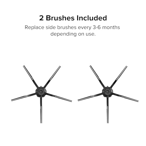 Image of roborock Side Brushes (2 Pieces) for Q5, Q7, Q7Max, Q8Max, Qrevo, E Series, S4, S5, S6, S7, S7MaxV, S8 Series Robot Vacuum, Black