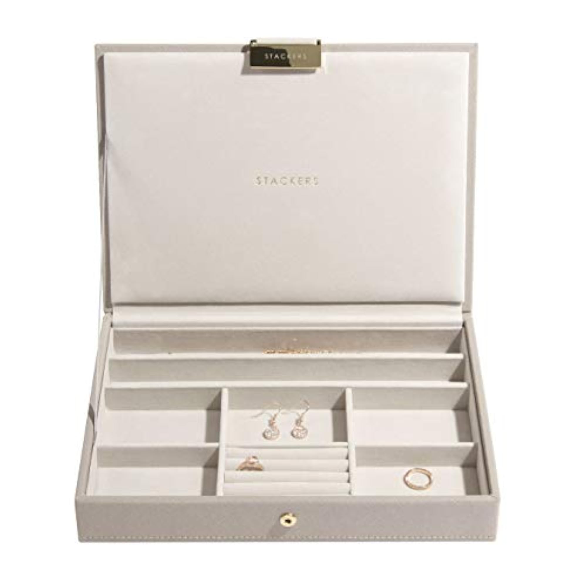 Classic Medium Jewellery Box Lid, Taupe