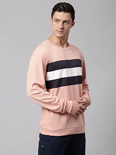 Image of Dennis Lingo Men's Poly-Cotton Sweatshirt with Crew Neck - Regular Fit Full Sleeves, Casual Winterwear for Men