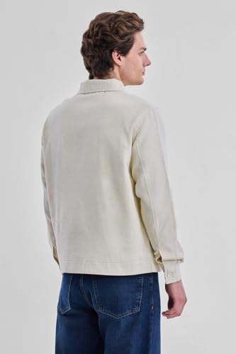 Image of SNITCH Men Casual Jacket | Regular Fit Textured Pattern With Lapel Collar & Full Sleeve | Polyester Blend Zip Closure For Everyday Street Style & Layering