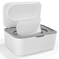 Cheerhom Feuchttücher Box für Baby, Box Feuchtes Toilettenpapier, Box für Feuchttücher mit Deckel, Feuchtes Toilettenpapier Box Grau, Feuchtpapierbox für Schlafzimmer, Auto und Büro