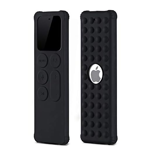 Remote Case for Apple TV 4K 5th / 4th Gen Remote, Protective Silicone Remote Cover for Apple TV Siri Remote Controller Lightweight Anti Slip Shock Proof (Black)