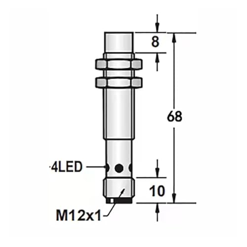 Capteur de proximite avec detection 4 mm non encastre M12 NC - 3