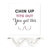 LIU JUN チンアップ おっぱい アウトブービーリング 女性用 シルバー 面白い おっぱい ブービー リング 遊び心 パーソナライズ おっぱい 自信 ジュエリー ギフト インスピレーションカード付き, 銅, 宝石なし