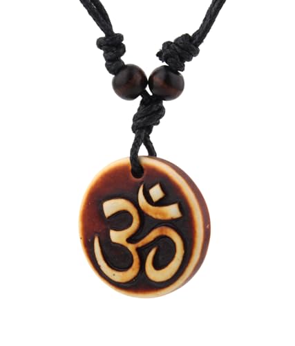 Om Necklace for Men Women,Yoga Charm Aum Ohm Sanskrit Amulet Symbol Pendant Necklace