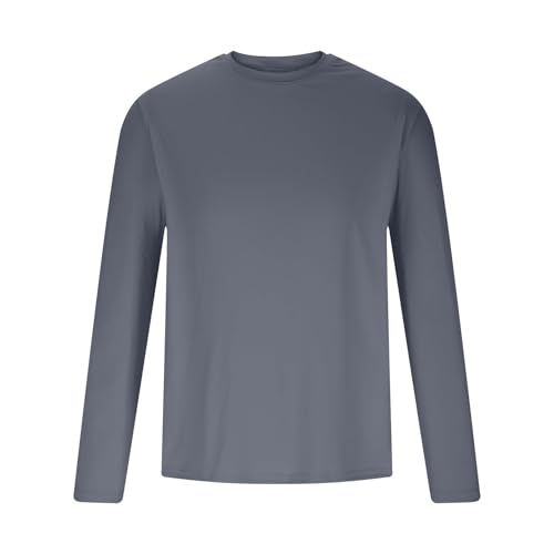 Mens UPF 50+ Sun Protection Long Sleeve Shirts Lightweight Fishing Running Tshirts Outdoor Athletic Beach Tops Tee2