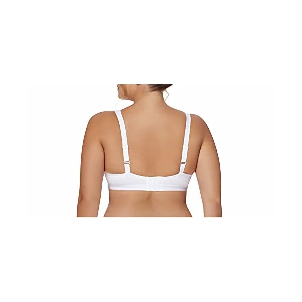 Just-My-Size-Womens-Active-Lifestyle-Wirefree-Bra-MJ1220 JUST MY SIZE womens Active Lifestyle Wirefree Mj1220 Bras, White, 48DD US