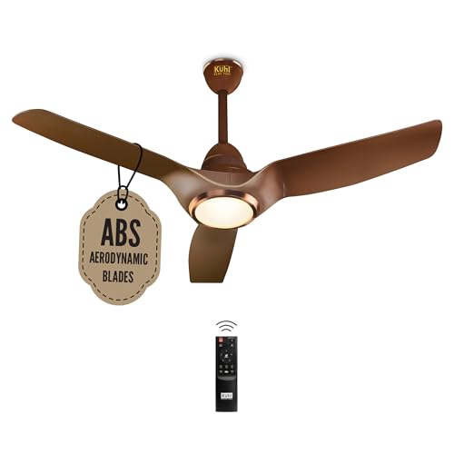 Image of KUHL Meridian M1 1200MM 65% Power Saving BLDC Ceiling Fan With Remote | BEE 5 Star Rated & ISI Marked | High Air Flow | Down Light & Reverse Mode | 5 Year Warranty on Motor | Free Installation |Brown