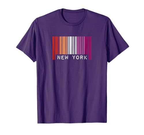 Lesbian Gay Barcode Pride New York NYC Queer Aesthetic LGBTQ T-Shirt
