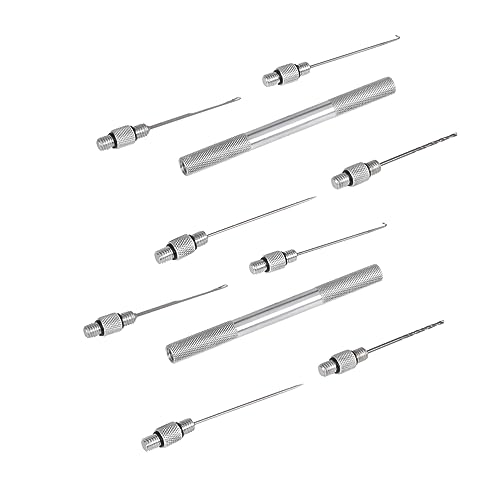Balacoo 10pcs Fishing Rigging Tools Metal Bait Tackle Barbs Needle Needle Nose Pliers for Bass Baits and