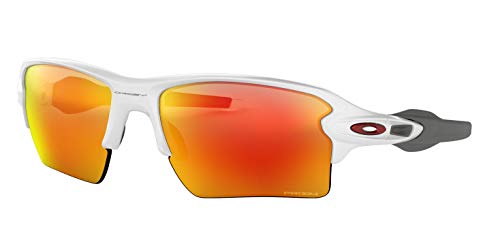Oakley Flak 2.0 XL OO9188 918893 59M Polished White/Prizm Ruby Sunglasses For Men+BUNDLE with Oakley Accessory Leash Kit