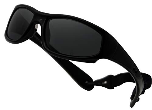 Coolsome Kids Flexible Polarized Uv Protection Sunglasses For Boys Girls Age 3-10 With Strap (Black Green) #TOP2