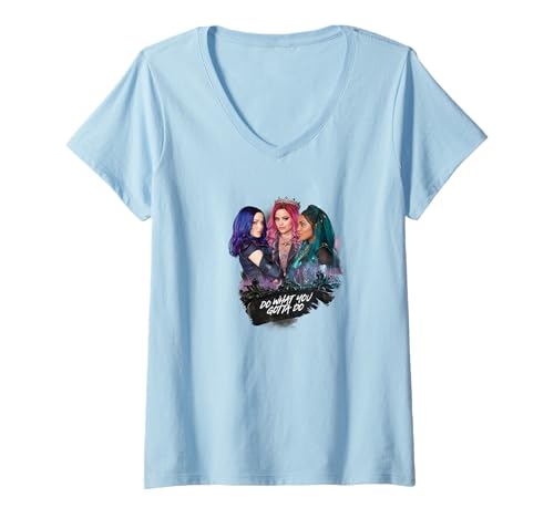 T-Shirt Disney What You Gotta Do col en V imprimé vintage résistant