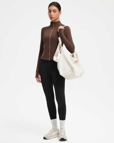 Image of SUUKSESS Women Golden Full Zip Up Workout Cropped Jackets Lightweight Athletic Yoga Tops