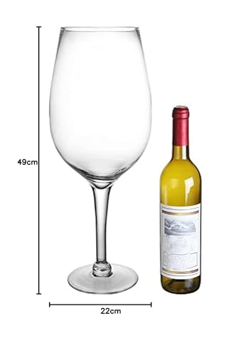 Foto von YUANXIN Riesiges Weinglas Riesiges Stielglas Kreativer überdimensionaler Kelch Extra große Champagnergläser Bierkrug Rotweingläser (2500ml)