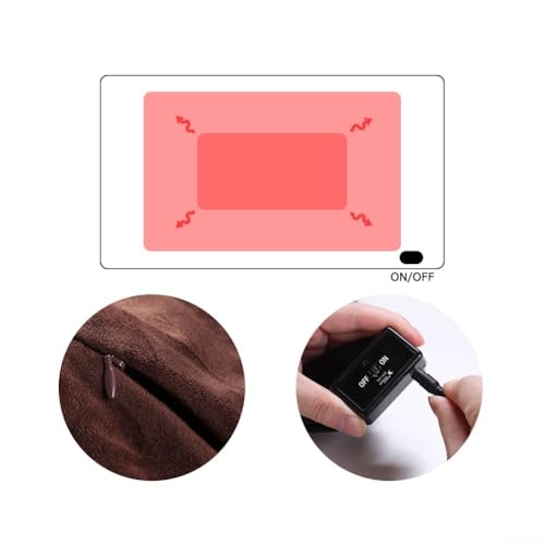 Manta calefactada USB de franela suave con diseño ergonómico de hebilla ajustable 3