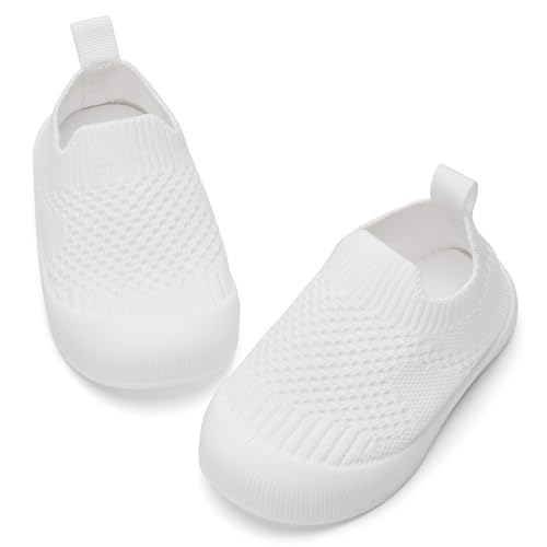 Image of BACSAC Baby Toddler Unisex Infant Shoes Boys Girls Beige Mesh Breathable Non-Slip Soles 6-36 Months