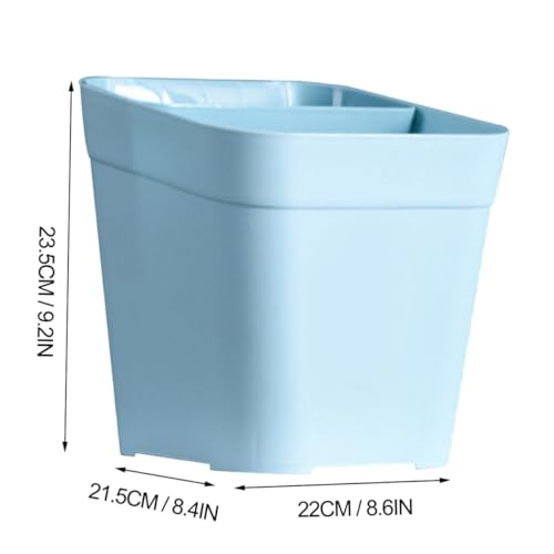 Bote de basura doble compartimento reciclaje cocina plástico miniatura 2