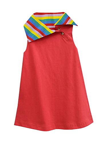 Image of A.T.U.N. (ALL THINGS UBER NICE) Solid A-Line Mini Dress | Sleeveless Casual Dress for Girls