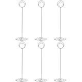 10 Pack 8.75 inch Tall Table Number Holders Place Card Holder Table Picture Holder Wire Photo Holder Clips Picture Memo Note Photo Stand (Silver)