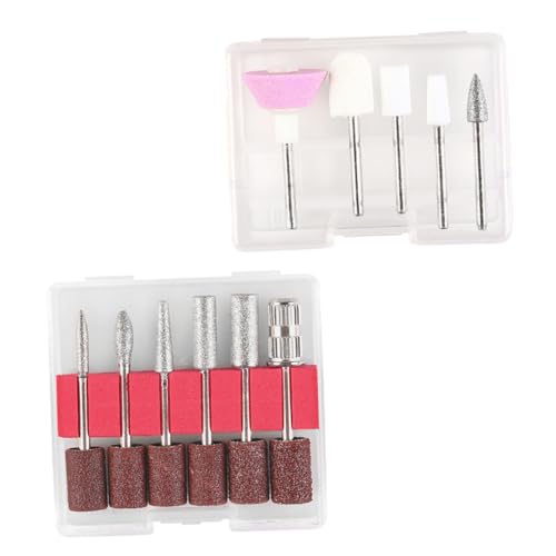 VICASKY 11Pcs Nail Drill Bits Versatile Nail File Heads for Home Use for Manicure for Nail Salons DIY Nail Art Includes Sanding Bands for All Nail Care