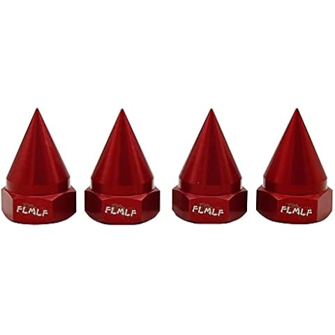 FLMLF CNC Metal Cone Fixed Screw Nut (4pcs/Set) for 1/5 HPI Rovan Baja 5B SS 5T 5SC Parts (Red) Cover