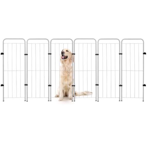 Cercado Caes Pet Cachorro Grade Cerca 6 Módulos 98 cm Altura (Branco)