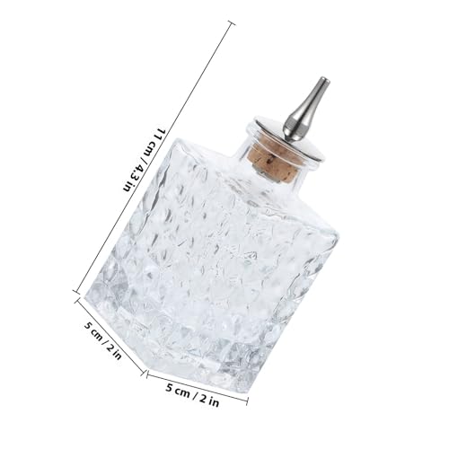 Botella de vidrio para amargos y cócteles de 90ml con corcho 3