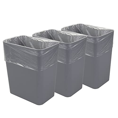 Caneca de basura plástica rectangular 4.5 galones pack 3