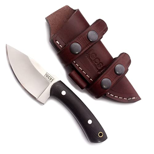 GCS Handmade Micarta Handle D2 Tool Steel Tactical Hunting Knife with leather sheath Full tang blade designed for Hunting & EDC GCS 508 - GCS Knives