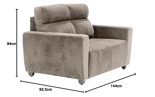 Image of Wakefit Sofa Set | 3 Year Warranty | Sofa 2 Seater, 2 Seater Sofa for Living Room, Wooden Sofa Set, Couch Sofa for Living Room, Sofa for Living Room - Belize(Fabric-Velvet : Stone)