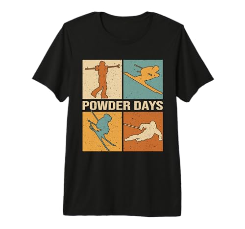 Skiing On Powder Days is The Best - Winter Sport Skilife Premium Tri-Blend T-Shirt
