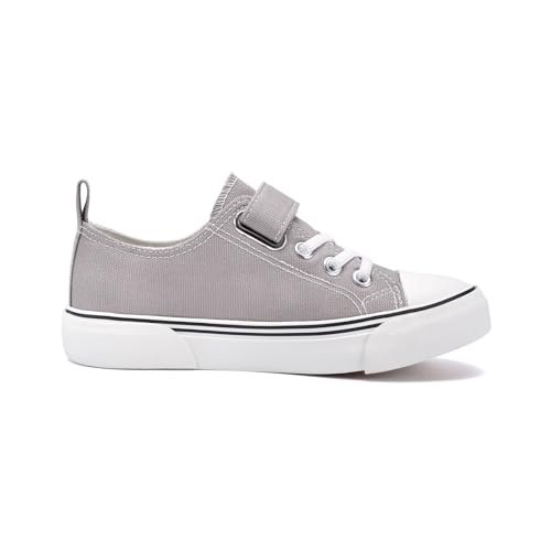 Image of Zoroadke Toddler Boys and Girls Sneakers Low Top Adjustable Strap Canvas Shoes for Kids