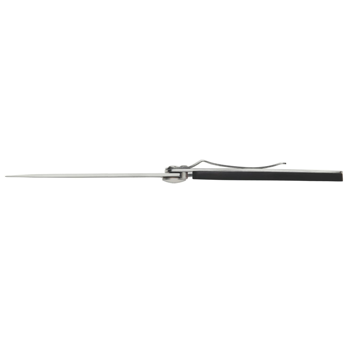 deejo - Couteau de Poche Pliant 37g - Manche en Bois d'Ebène, Lame en Acier Inoxydable Z40C13 - Motif Rock'n'Roll - Couteau de Table, Randonnée, Camping, Bivouac