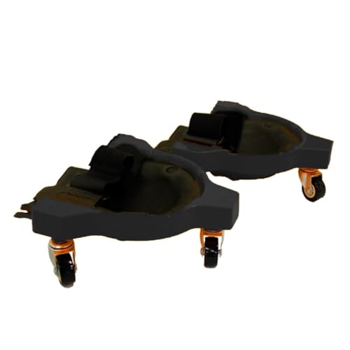 Medduw Rolling Knee Creeper Pads 2PCS 360 Swivel Casters High-Impact ABS Knee Pads with Soft Sponge Padding Multifunctional Sliding Kneeling Pads for Auto Repair WoodworkingBlack