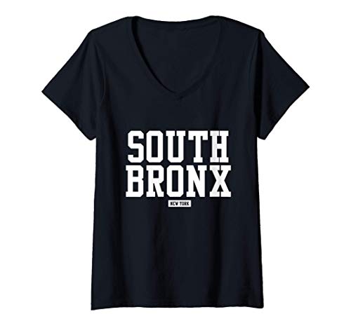 Mujer South Bronx New York Camiseta Cuello V