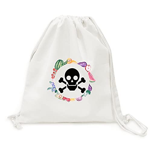 Sac en tissu pliable à sangle fruits et légumes motif symbole chimique