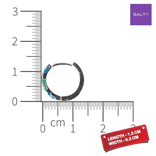 Image of SALTY ALPHA Anti Tarnish Bolton Chic Earrings for Men | Ear Hoop for Man | Stylish Fashion Jewellery Accessories for Boys | Minimal Jewelry | Ideal for Gifting | Marriage, Birthday | Gift for Valentine Day