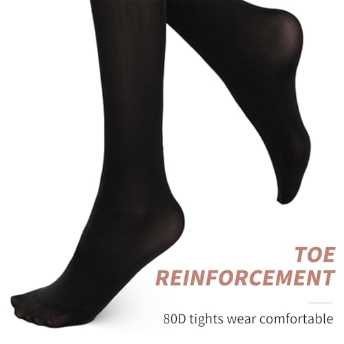 Image of Caprilite 2 Pairs Women Fleece Lined Tights-Fake Translucent Leggings High Waist Pantyhose Sheer Thick Warm Tights For Women