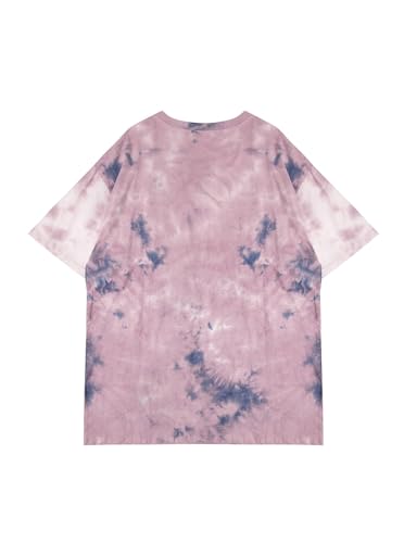 Image of Remidoo Women's Casual Oversized T Shirt Short Sleeve Graphic Tee Letter Tie Dye Shirts