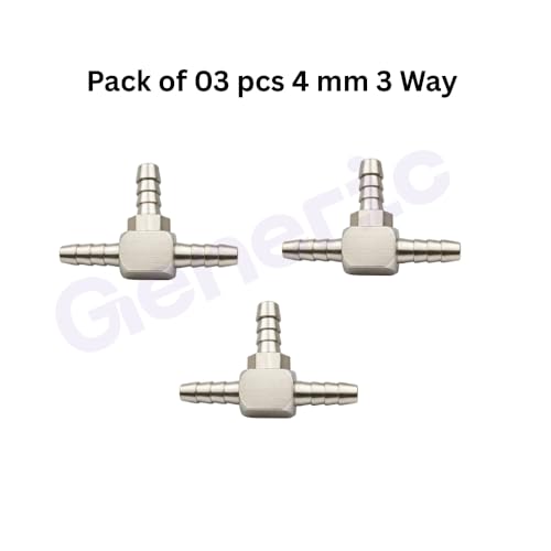 Image of Dental Chair Parts T-Joint 4mm Brass Connector (Pack of 3) | High-Quality, Lightweight & Easy to Install | Compatible with Most Dental Chairs