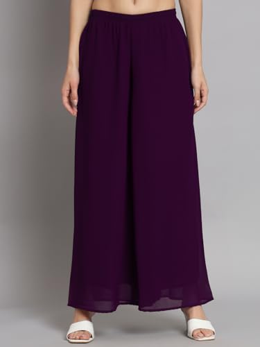 Image of PH POSHAKHUB Women A-Line Nyra Cut Kurta with Sharara in Georgette with Aari Work