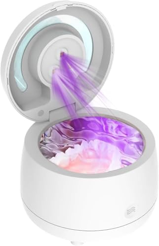 43kHz Ultrasonic Retainer Cleaner,3-Minute Deep Clean Ultrasonic Denture Cleaner Machine,One-Touch Operation Ultrasonic Cleaner for Retainers, Mouth Guards, Braces,Toothbrush Heads