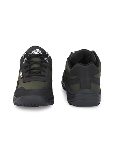 Image of Leo Men's Black Light Weight Casual Waterproof Shoes for Trekking, Hiking & Other Outdoor Activities