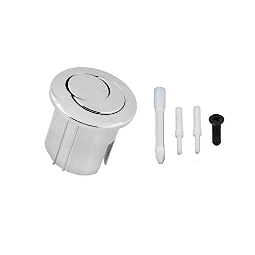 CANTONDZ Pulsador doble y corto WC D2D cromado multicolor 822043001 Botón de doble descarga compatible con descarga de Cistern AH0001800R